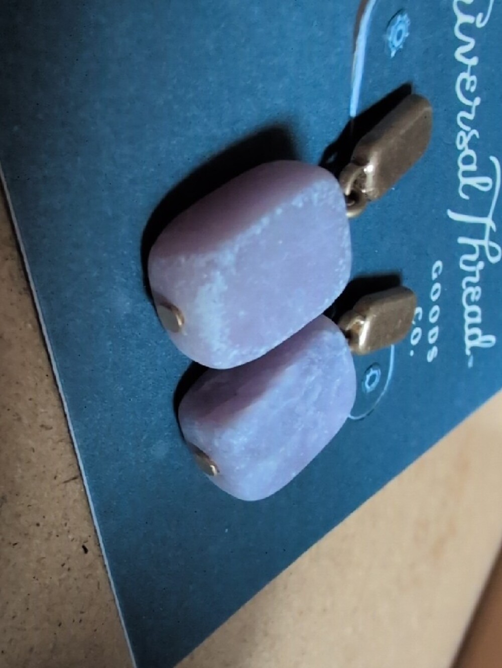 Universal Thread Lavender Rectangular Drop Earrings - Picture 4 of 5